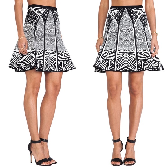 DVF Samara Fit and Flare Skirt - Zebra Tattoo - Picture 2 of 14